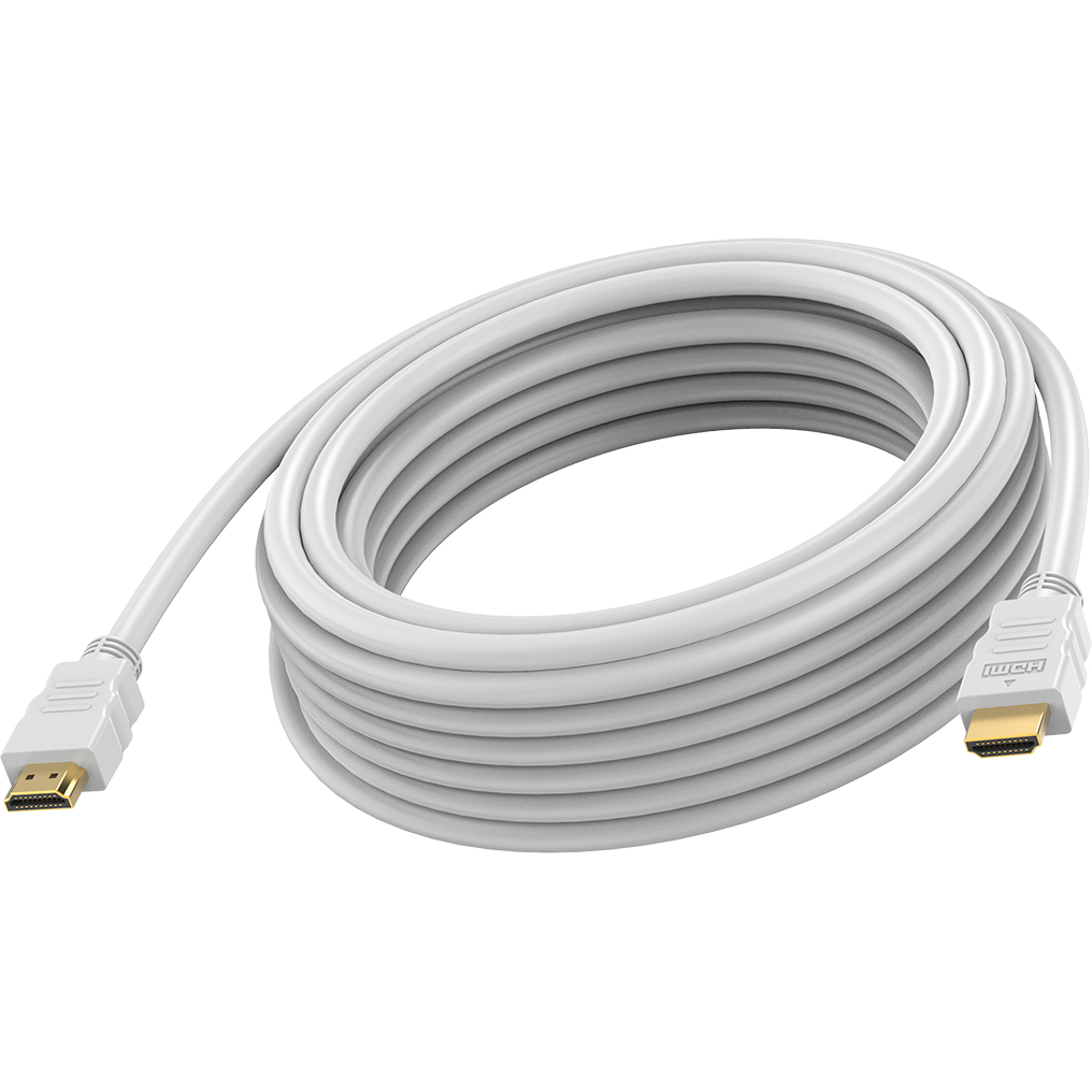 Vision Professional installation-grade HDMI cable - LIFETIME WARRANTY - 8K @ 30 Hz - HDMI version 2.1 - 48 Gbps - double shielded - gold plated connectors - HDMI (M) to HDMI (M) - outer diameter 7.3 mm - 28 AWG - 3 m - white