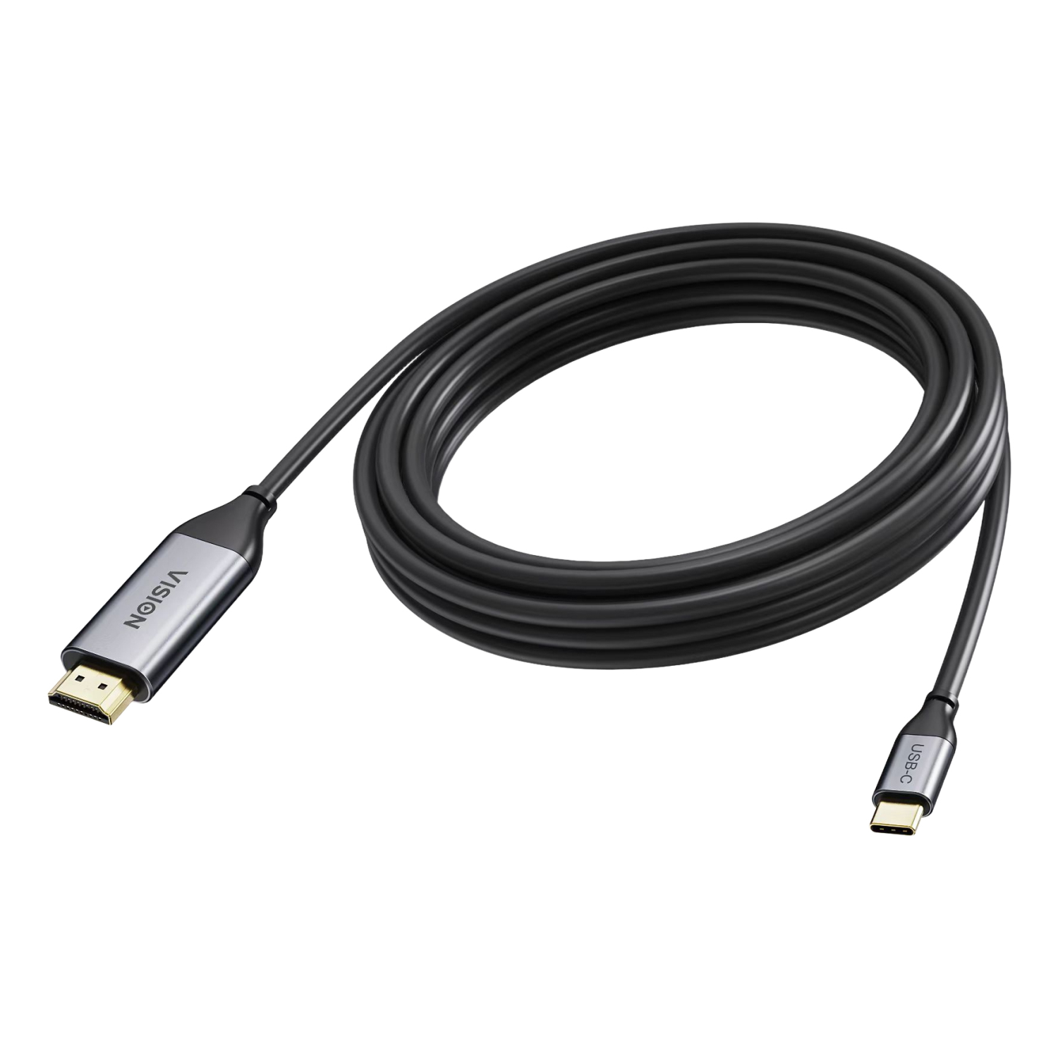 Vision TC 5MUSBCHDMI/BL video cable adapter 5 m USB Type-C HDMI Type A (Standard) Black