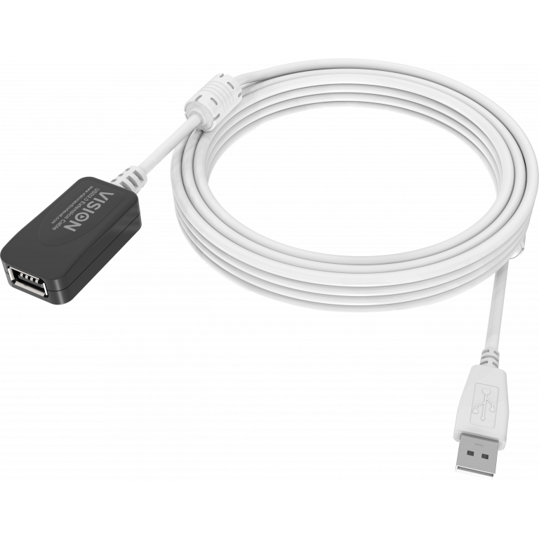 Vision TC 5MUSBEXT+ USB cable 5 m USB 2.0 USB A White