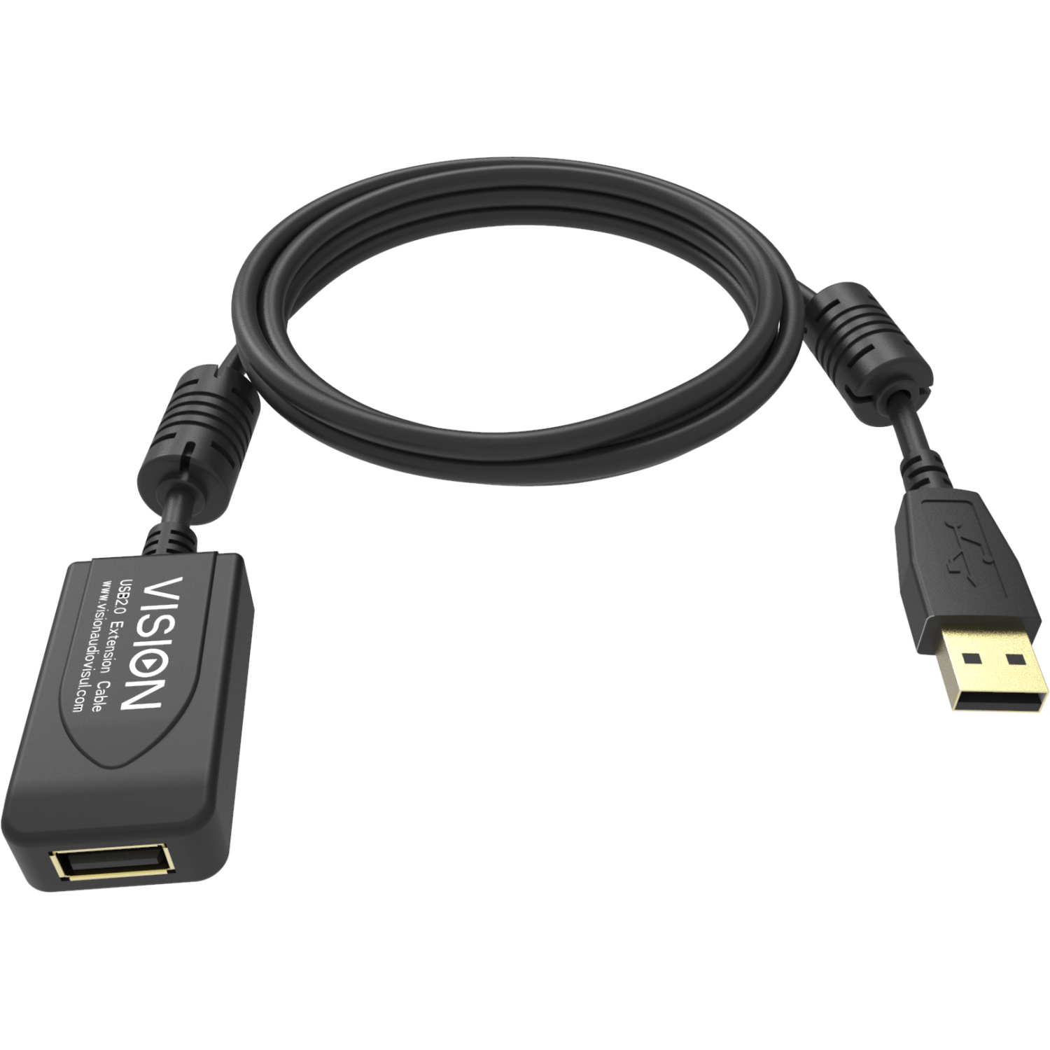 Vision TC 5MUSBEXT+/BL- USB cable 5 m USB 2.0 USB A Black