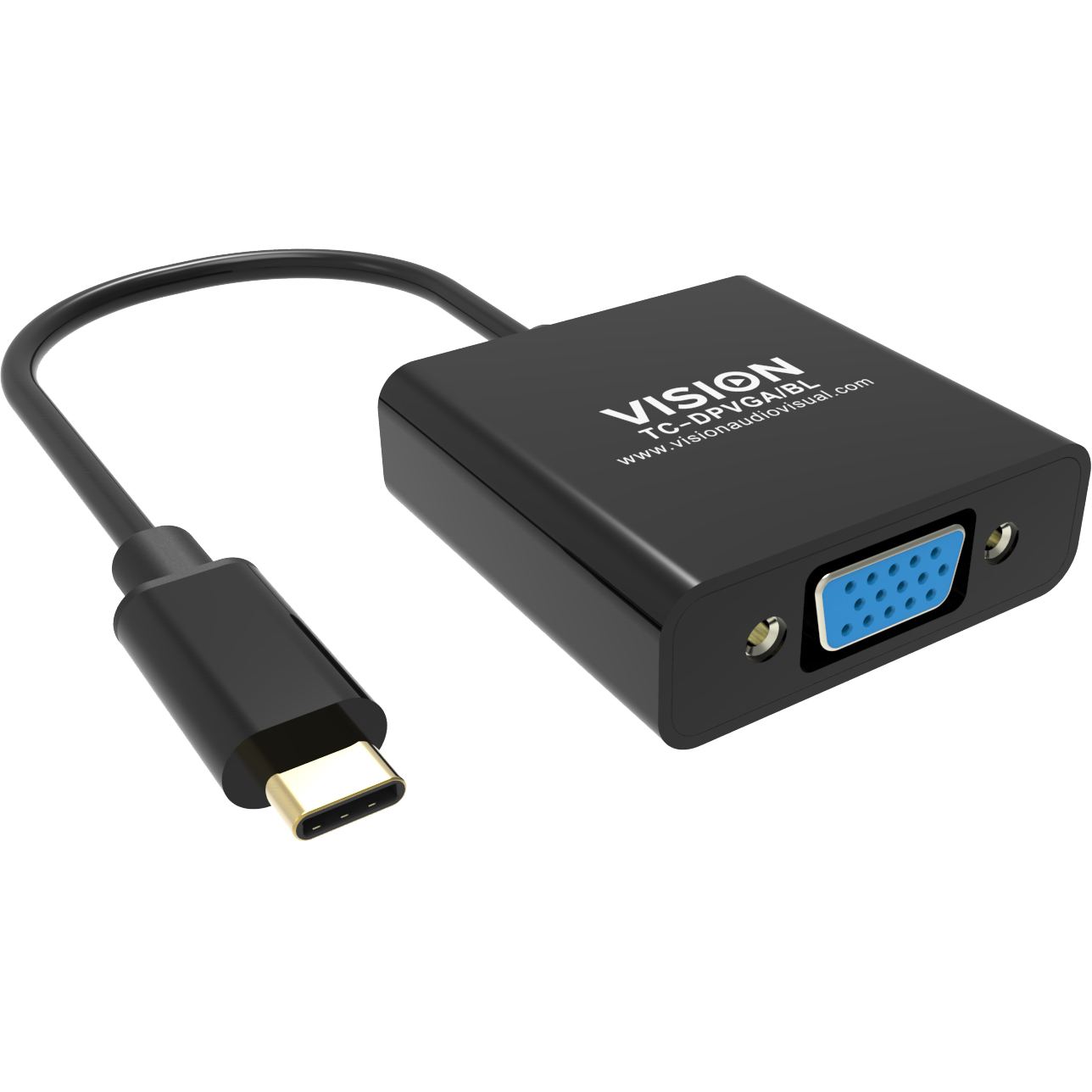 Vision TC-USBCVGA/BL video cable adapter USB Type-C VGA (D-Sub) Black
