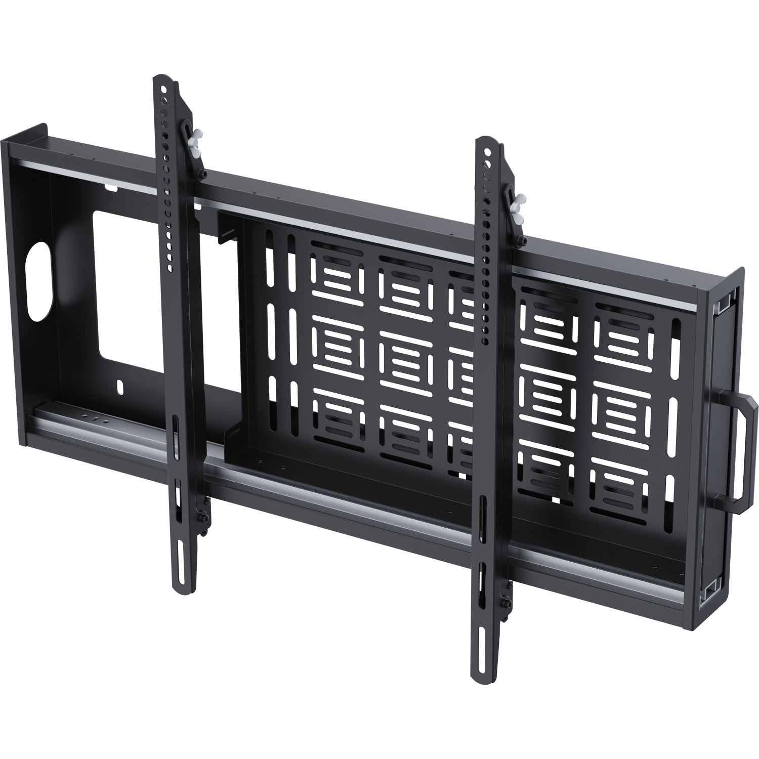Vision Heavy Duty Tilting Display Wall Mount with Slide - LIFETIME WARRANTY - fits display 47-90" with VESA sizes up to 800 x 600 - 5 degree tilting - suits interactive flat panels or LED TVs - arms latch securely - cold-rolled steel - slide out stowage f
