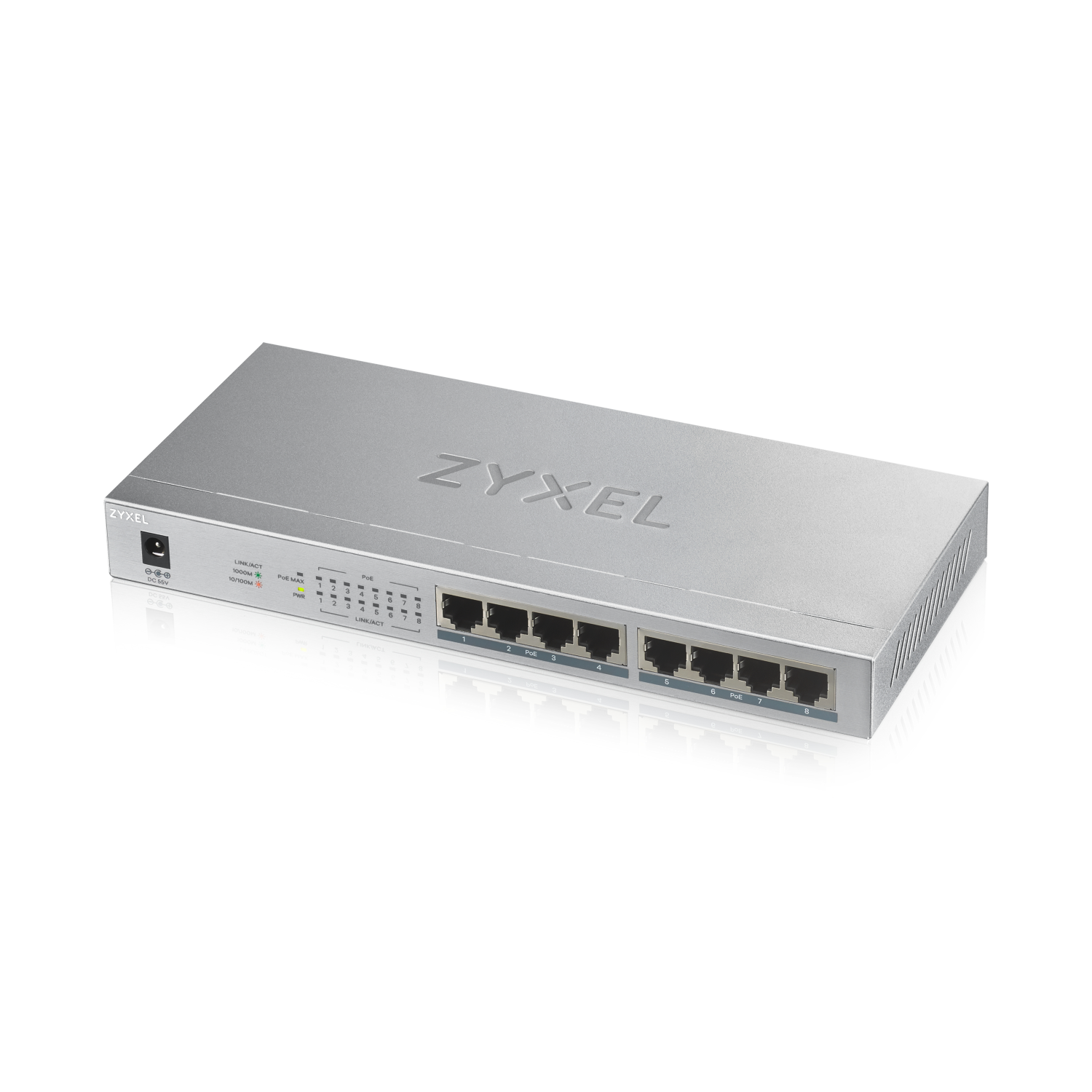 ZyXEL GS1008HP Network Switches - Silver