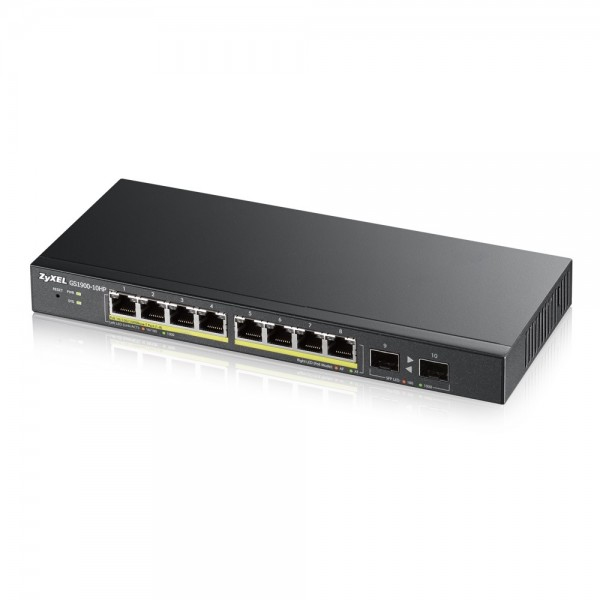 ZyXEL GS1900-8HP Network Switches - Black