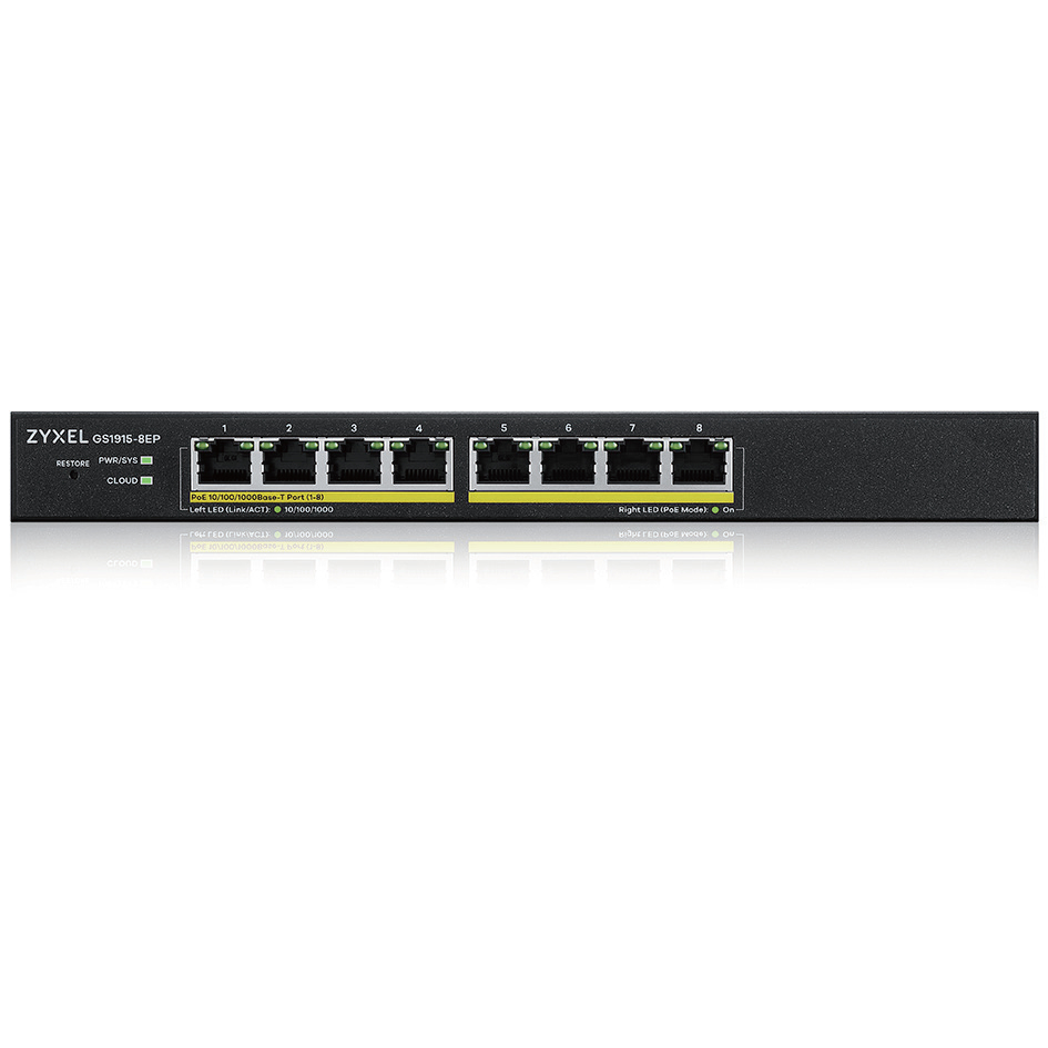 ZyXEL GS1915-8EP Network Switches - Black