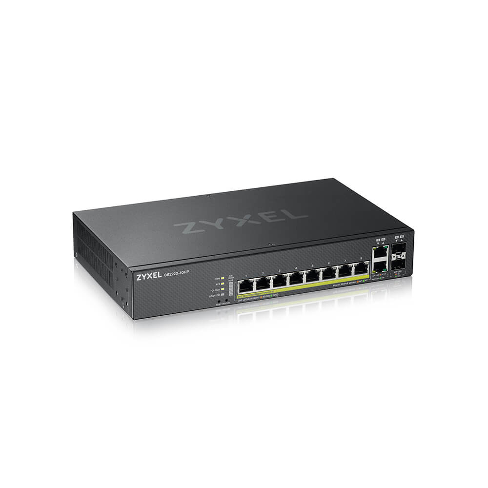 ZyXEL GS2220-10HP Network Switches - 256MB - Black
