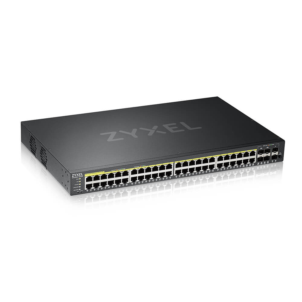 ZyXEL GS2220-50HP-GB0101F Network Switches - 256MB - Black