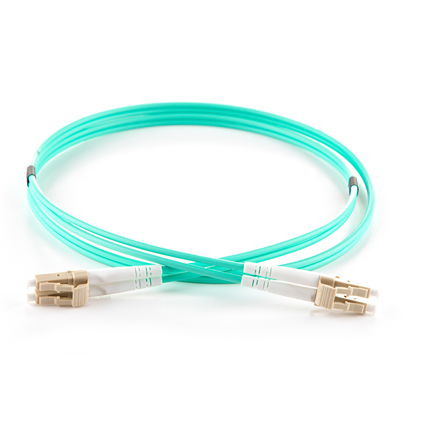 connektgear 3m Duplex Fibre Optic Multi-Mode Cable OM4 50/125 Micron LC to LC - Aqua