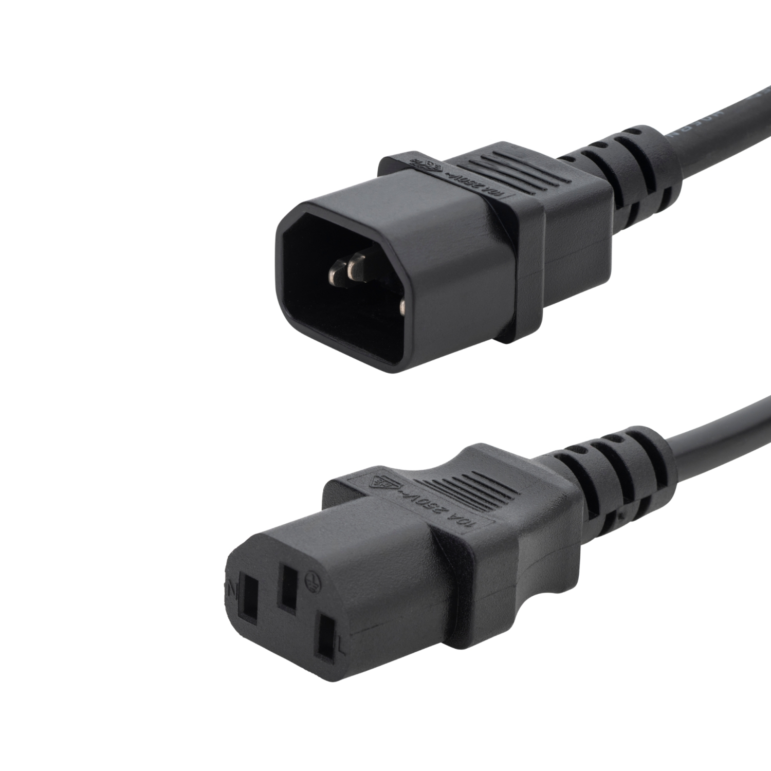 connektgear 2m Mains Extension Power Cable C14 Plug to C13 Socket