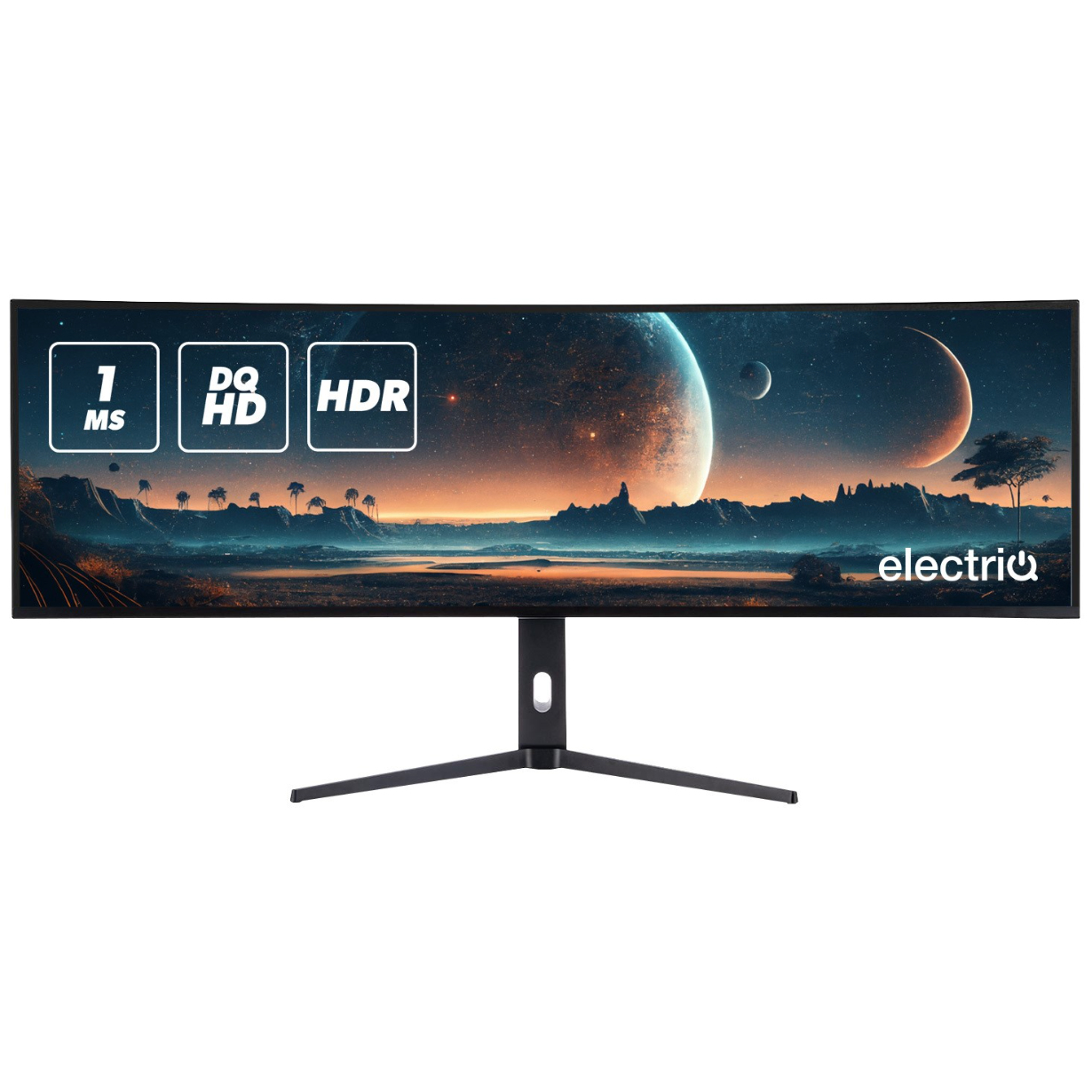 electriQ eiq-495KCSUW144IPS Gaming Monitors - 49 Inches - Black