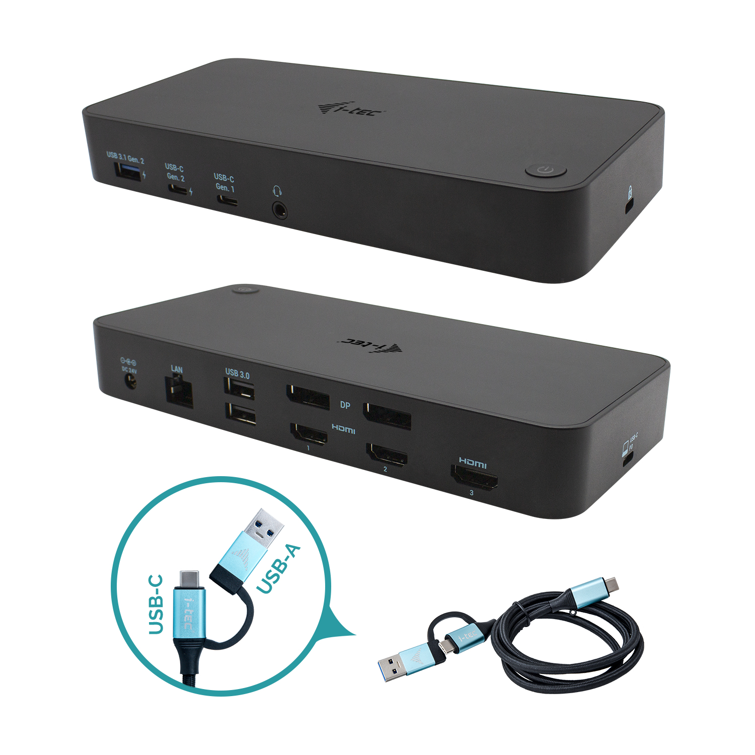 i-tec 100W Laptop Docks & Port Replicators - Black