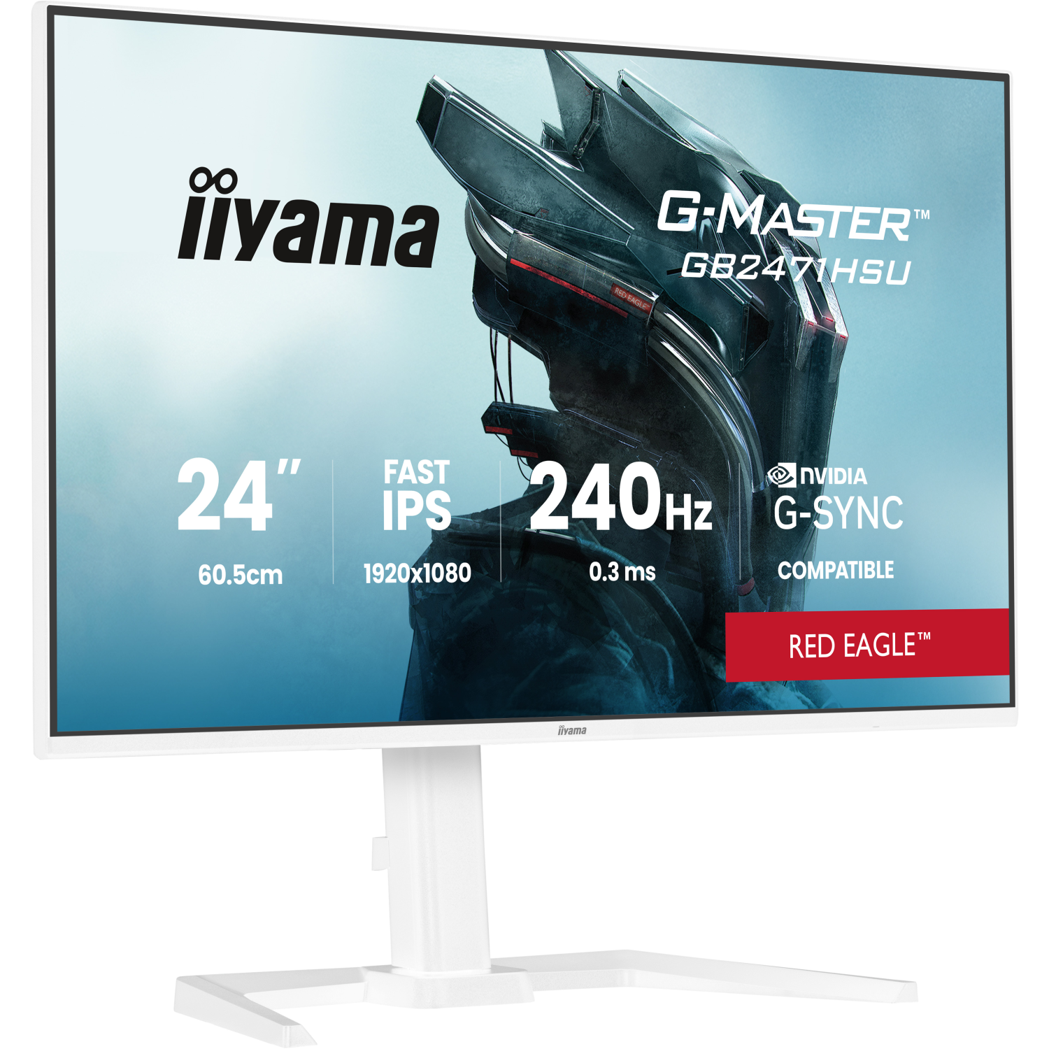 iiyama GB2471HSU-W1 Gaming Monitors - 23.8 Inches - White