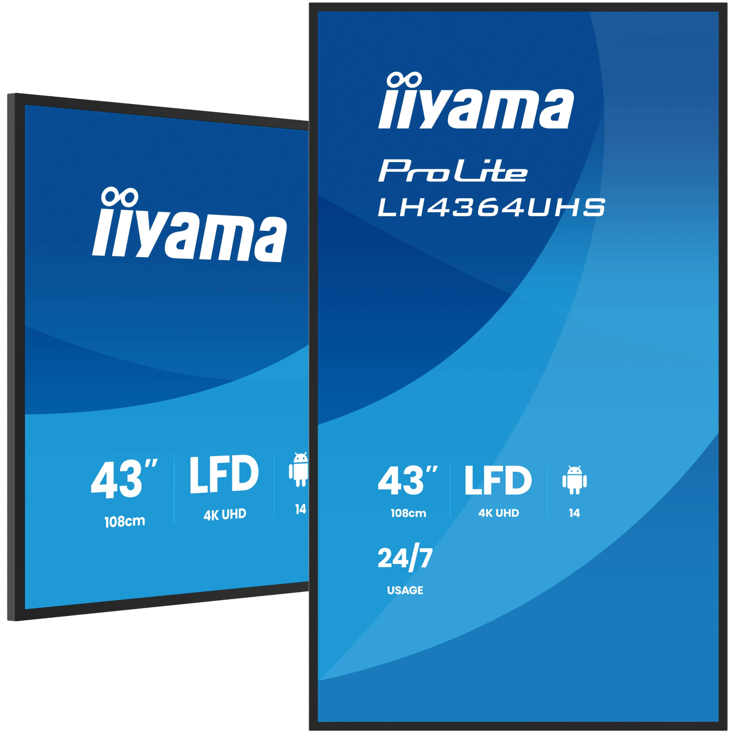 iiyama LH4364UHS-B1AG Signage Displays - 43 Inches - 4GB - Black