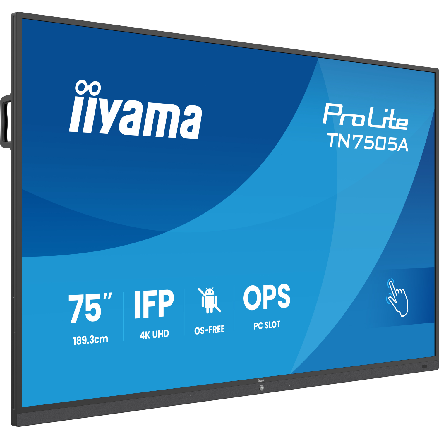 iiyama TN7505A-B1AG Signage Display 189.3 cm (74.5") 500 cd/m² 4K Ultra HD Touchscreen
