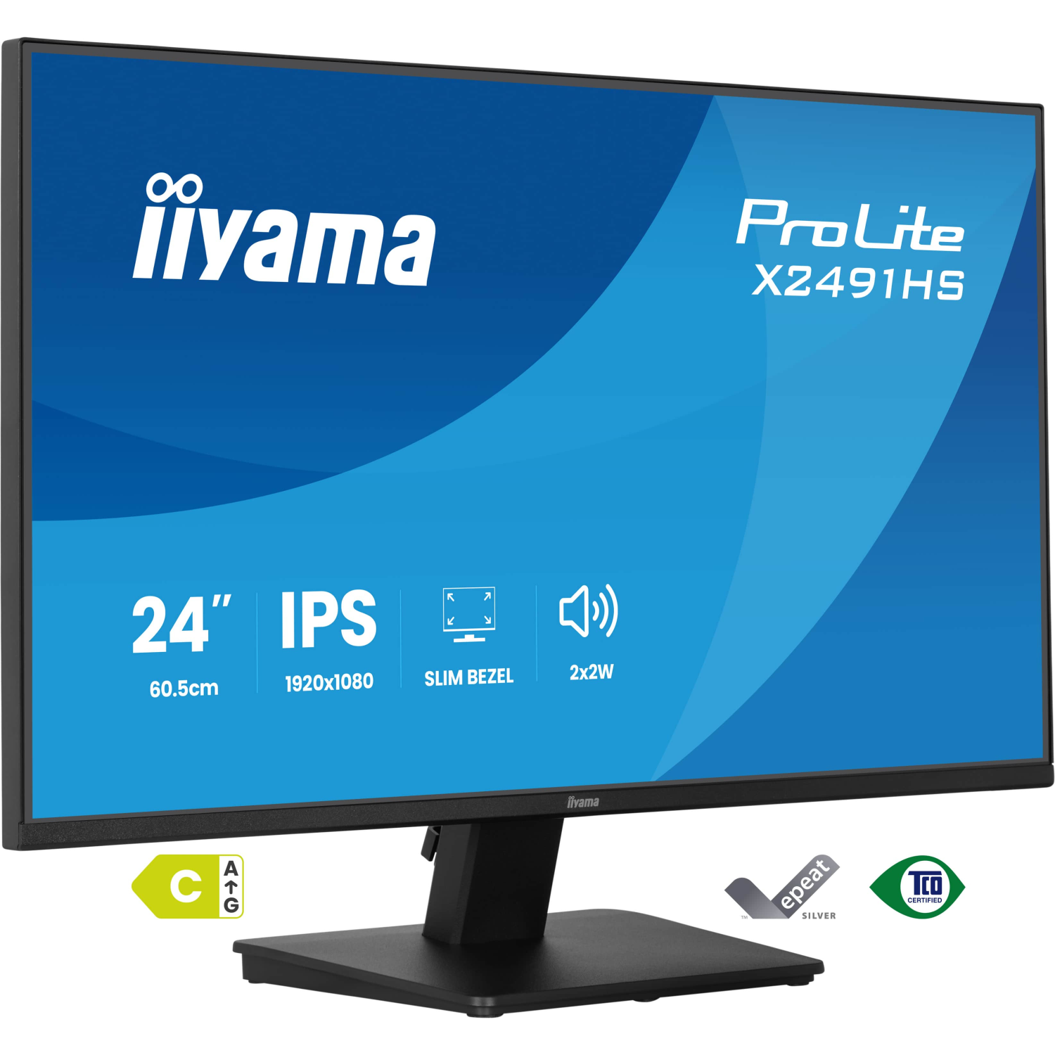 iiyama X2491HS-B1 Computer Monitors - 23.8 Inches - Black