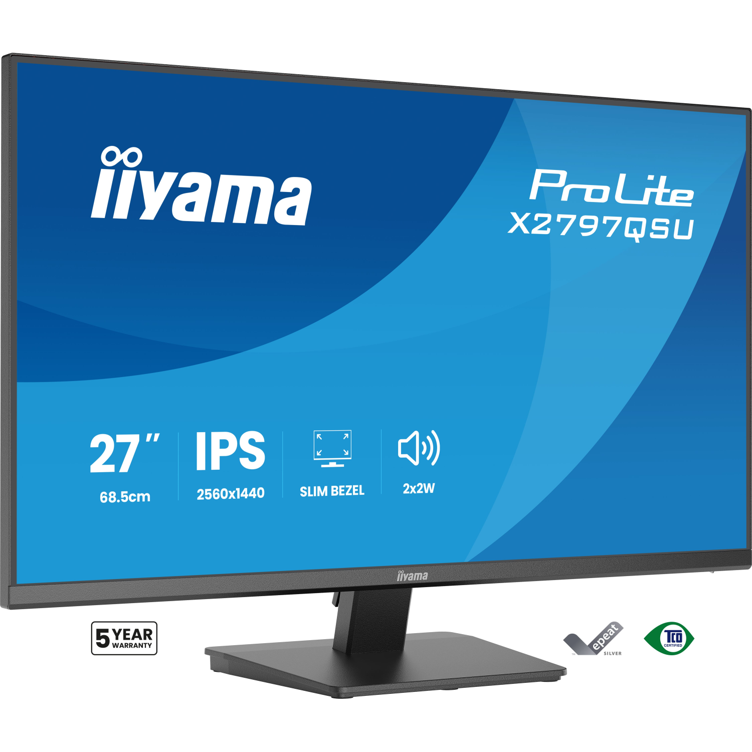 iiyama X2797QSU-B1 Computer Monitors - 27 Inches - Black