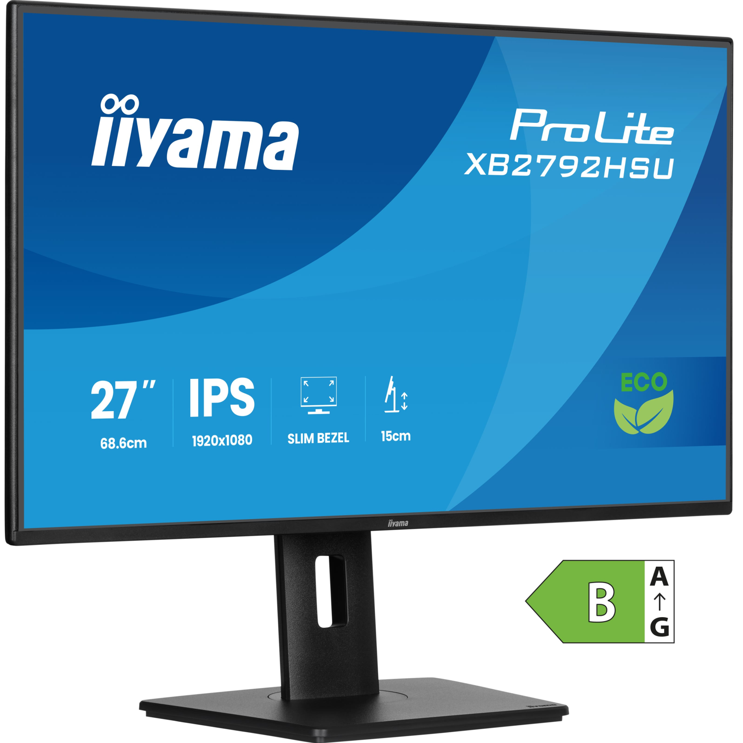 iiyama 4-side Computer Monitors - 27 Inches - Black