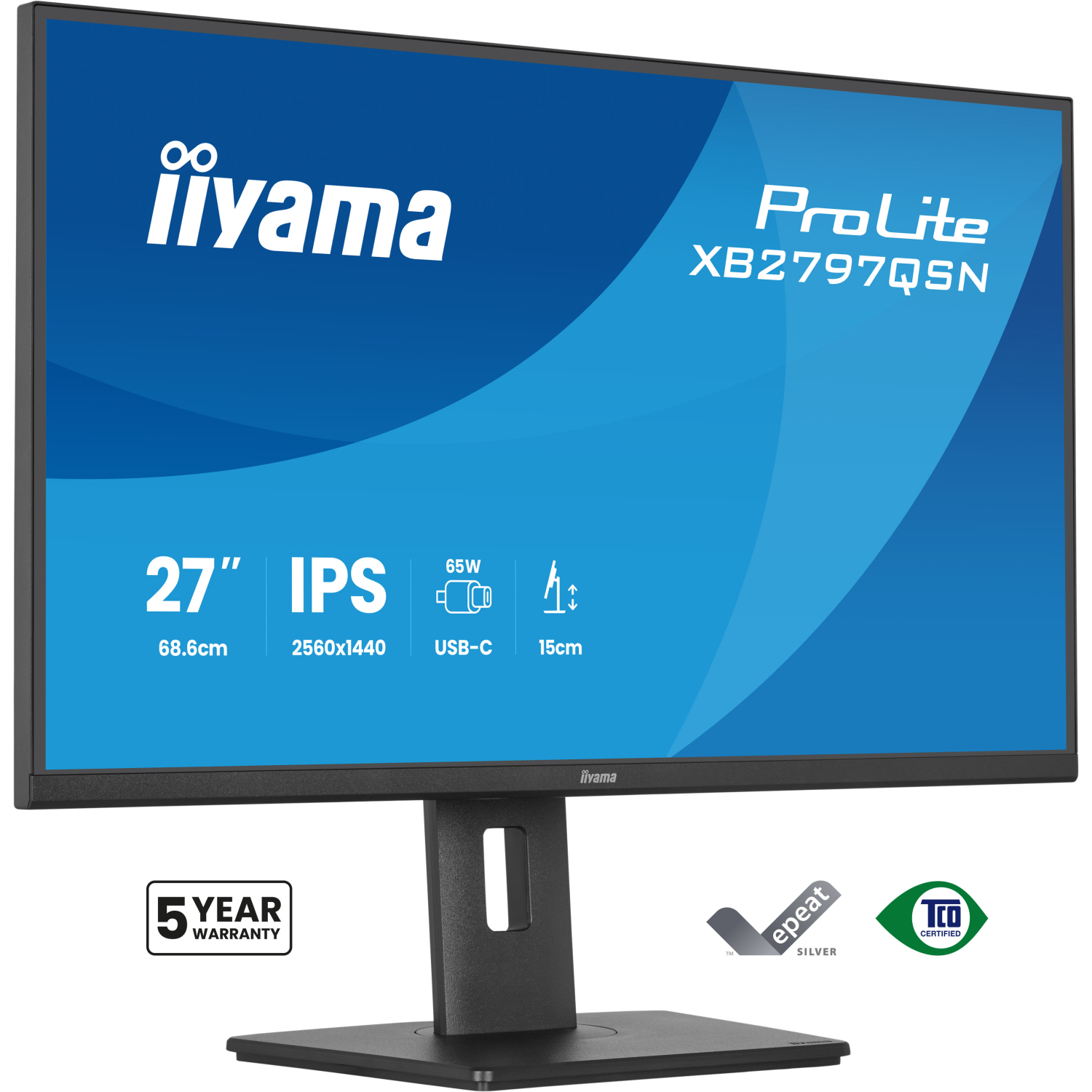 iiyama XB2797QSN-B1 Computer Monitors - 27 Inches - Black