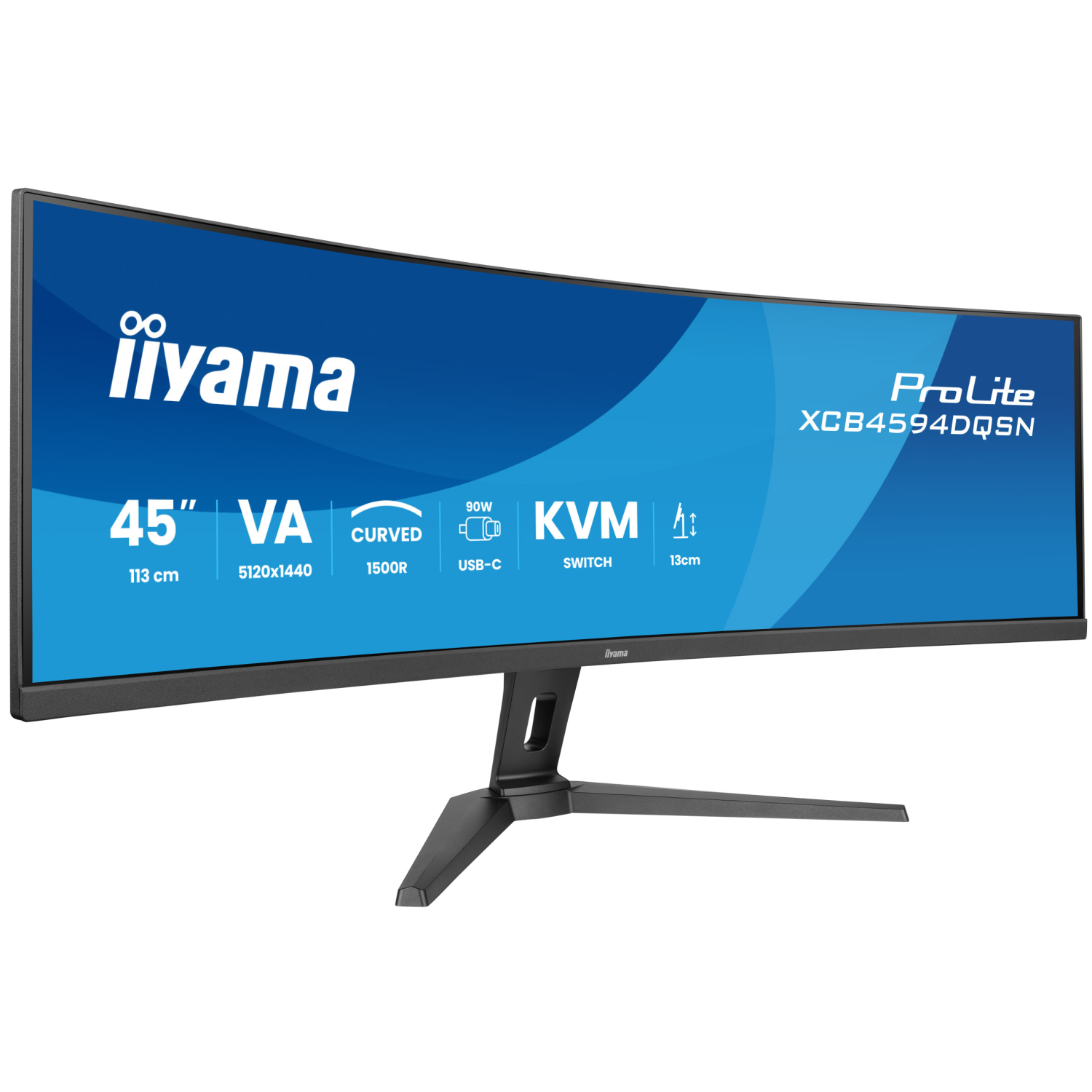iiyama G-MASTER 45"LCD Curved Bus. UWQHD computer monitor 114.3 cm (45") 5120 x 1440 pixels Dual QHD LED Black