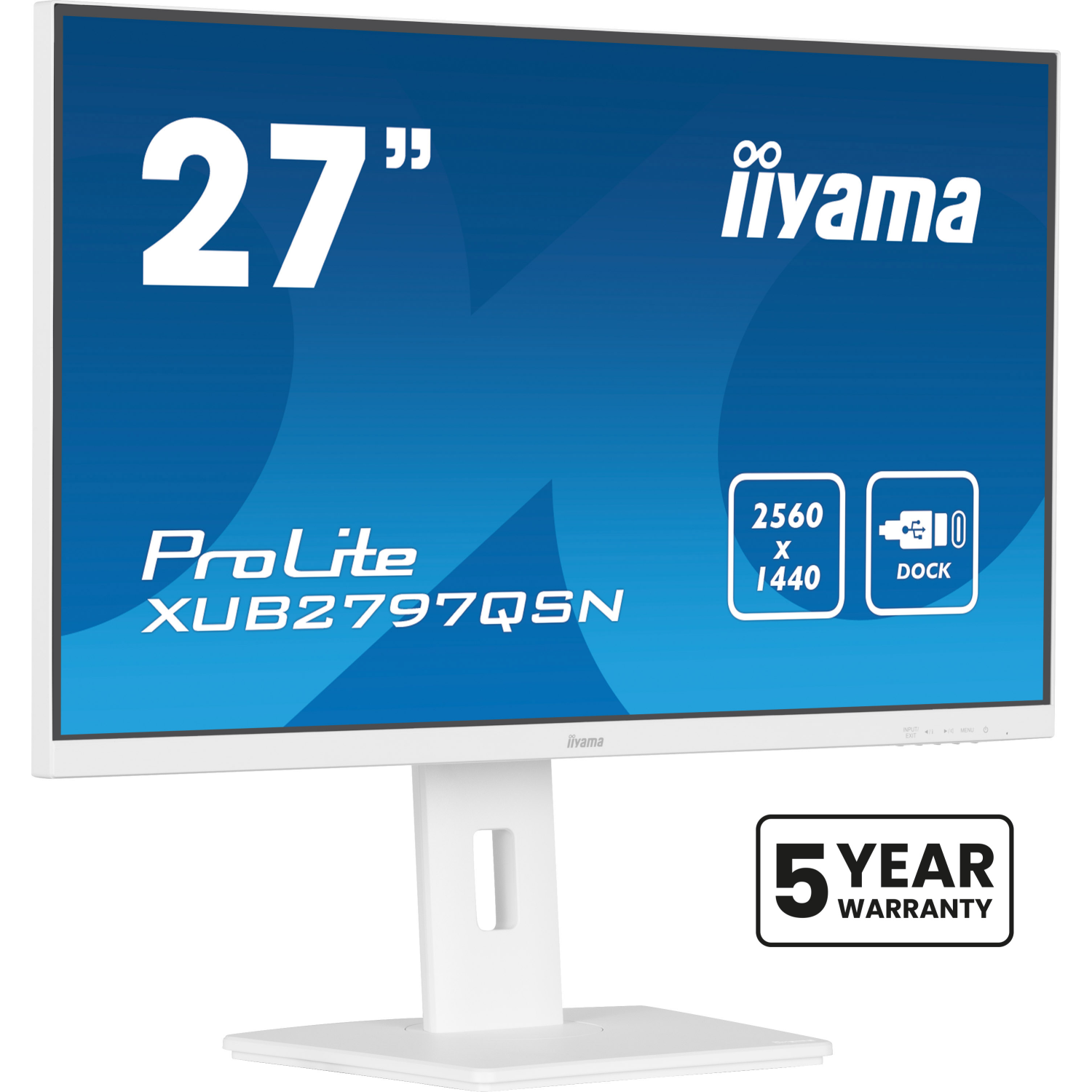 iiyama XUB2797QSN-W2 Computer Monitors - 27 Inches - White