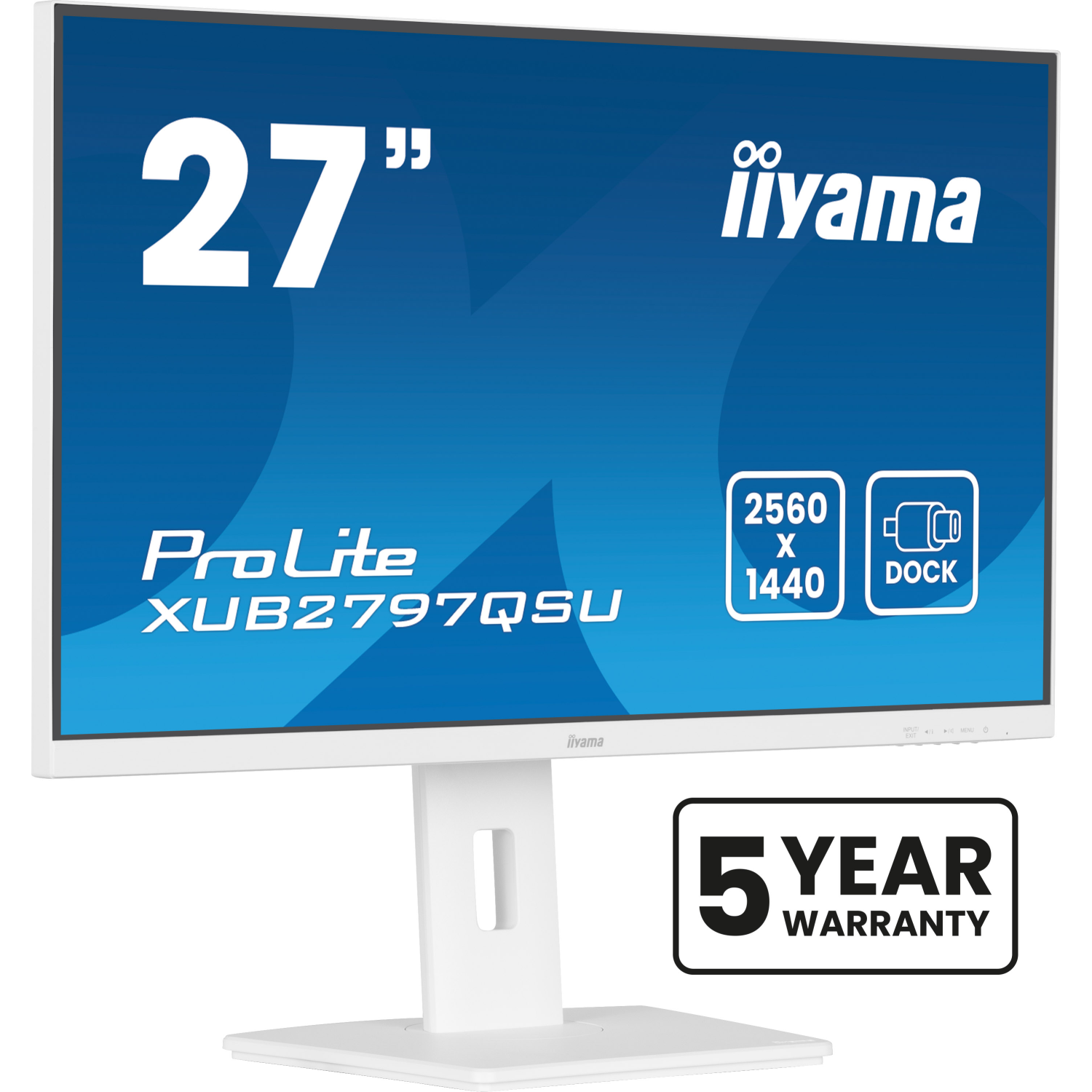 iiyama XUB2797QSU-W2 Computer Monitors - 27 Inches - White